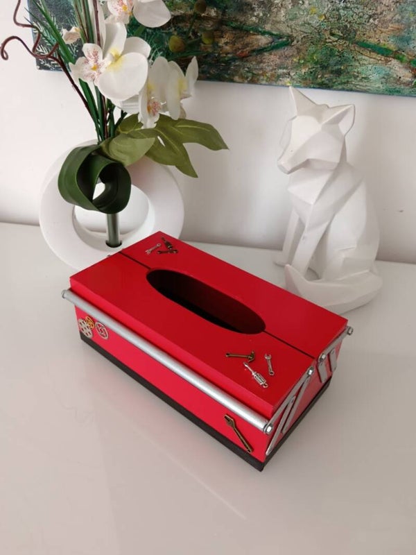 Boîte à mouchoirs "Atelier mécanique"