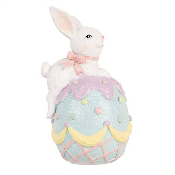 Lapin blanc et oeuf pastel