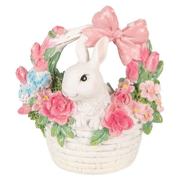 Lapin panier fleuri
