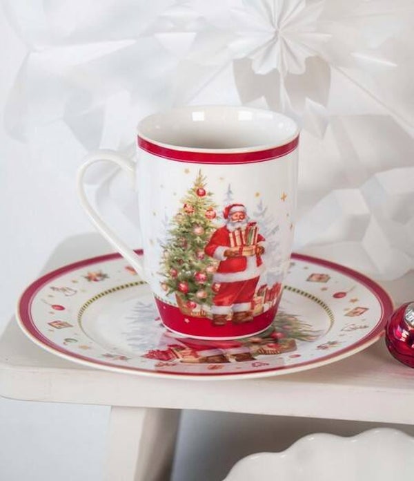 Mug en porcelaine "Happy Santa"