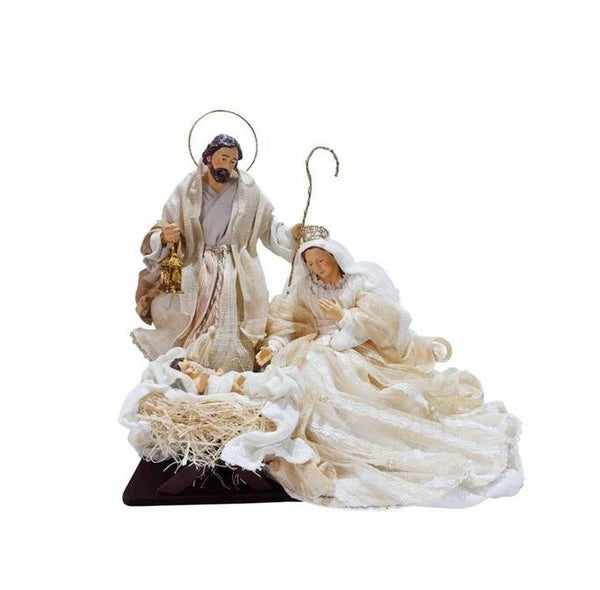 Nativité blanche en tissu