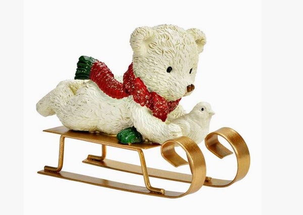 Ourson sur luge