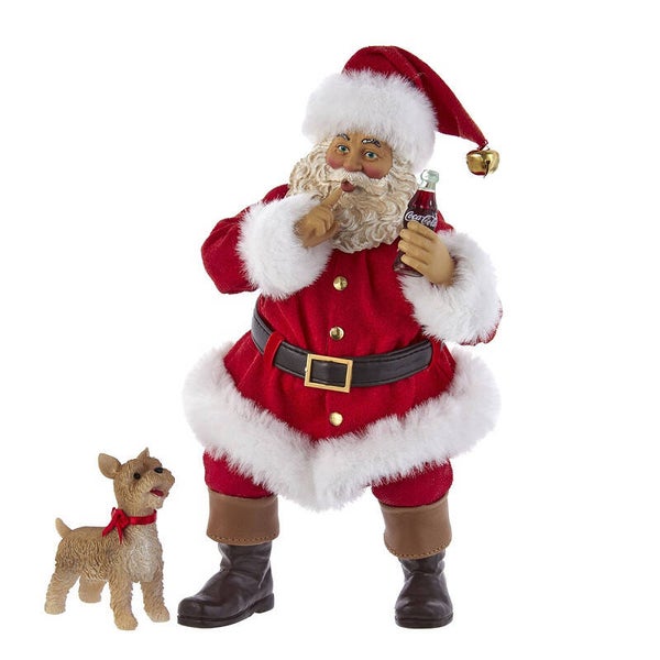 Père Noël avec chien edition anniversaire 90 ans