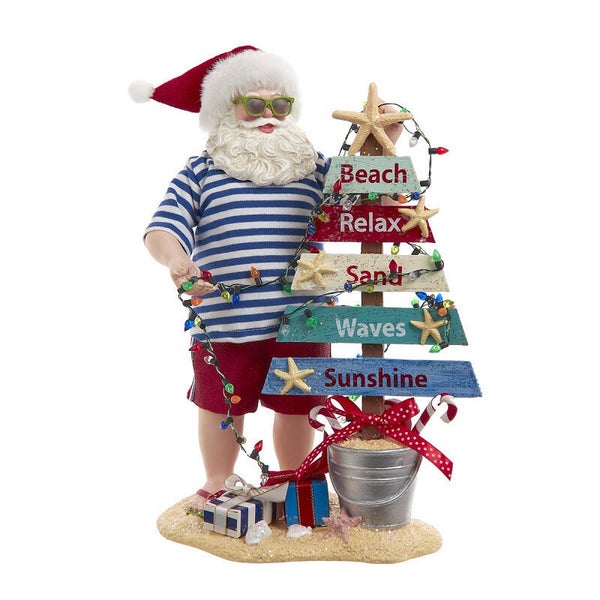 Père Noël à la plage