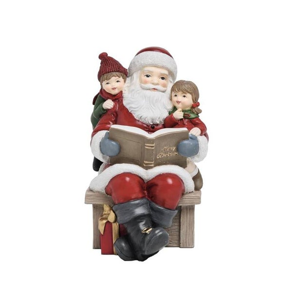 Père-Noël et enfants "lecture"