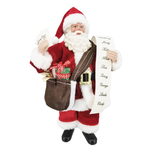 Père-Noël avec sa liste
