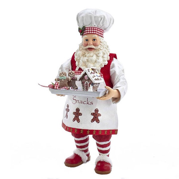 Père Noël pâtissier avec plateau