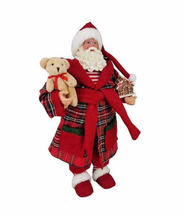 Père-Noël avec ourson en peluche