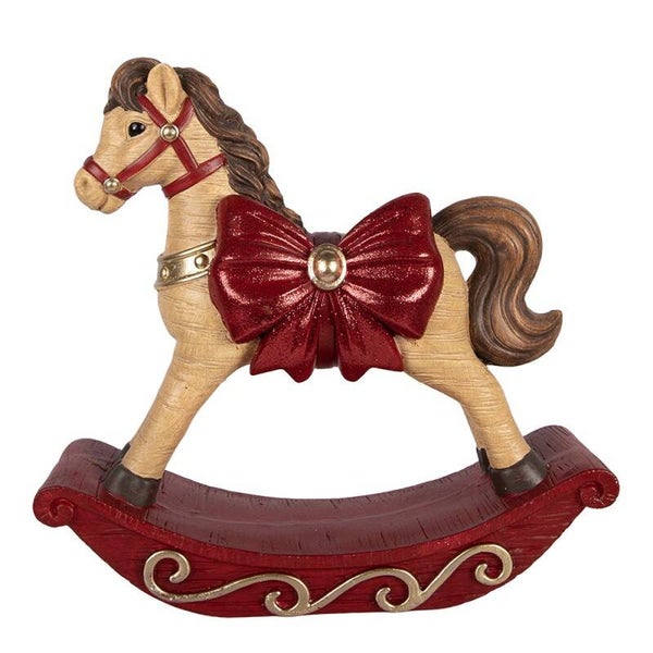 Grand cheval à bascule effet bois