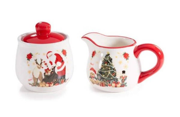 Set pot à lait et sucrier "Noël"