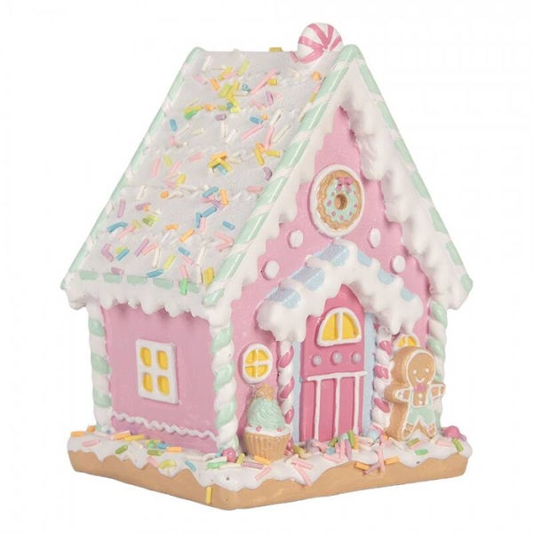 Petite maison pain d'épices rose