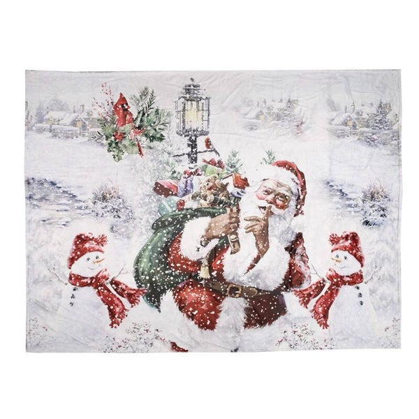 PLaid Père-Noël et bonhommes de neige