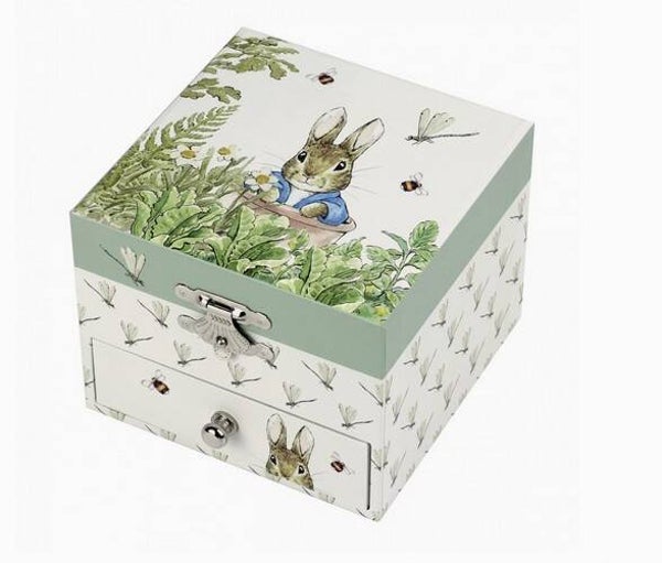 Coffret à bijoux musical Pierre le Lapin "Libellules"