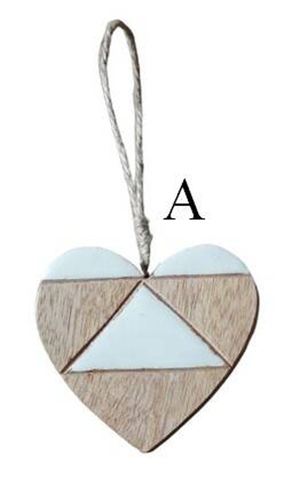 Suspension sapin "Naturel et blanc"