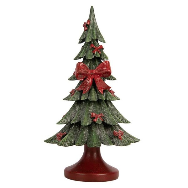 Sapin avec noeuds rouges