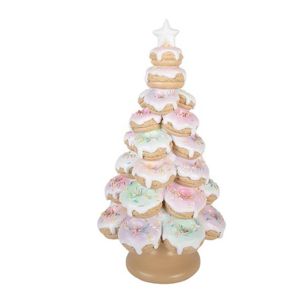 Sapin de donuts rose et vert d'eau