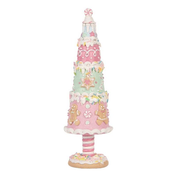 Sapin gourmand rose et vert d'eau