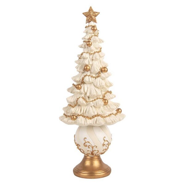 Sapin élégant blanc et or