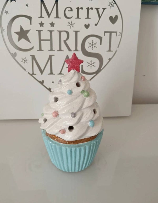 Cupcake lumineux bleu