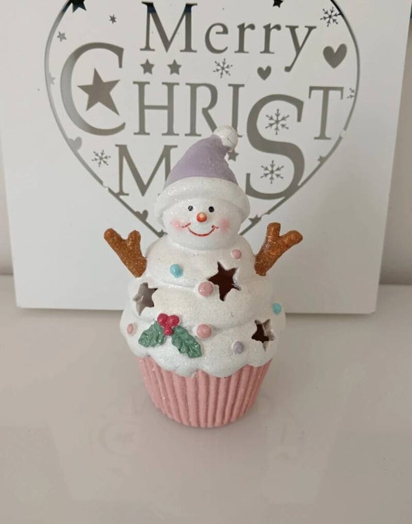 Cupcake lumineux rose