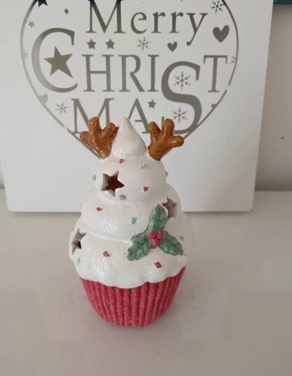Cupcake lumineux rouge