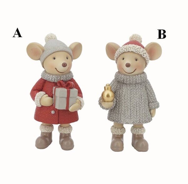 Souris Noël debout