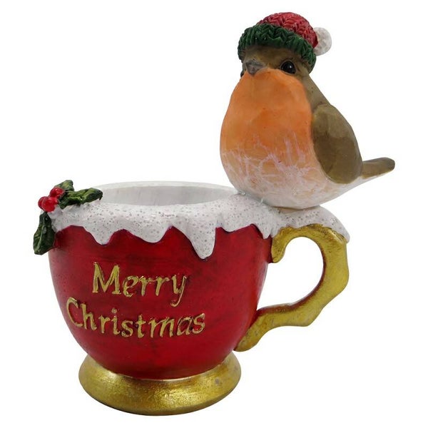 Tasse Merry Christmas avec oiseau