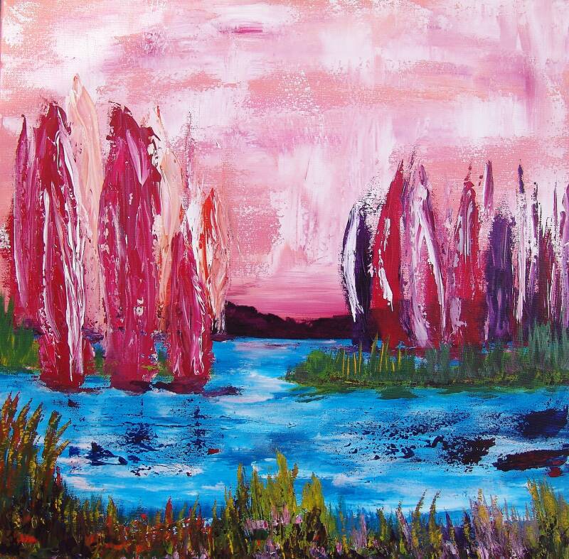 zeilschepen bij elkaar, water, meren, zeilschepen, maat 60 x 60 cm. 