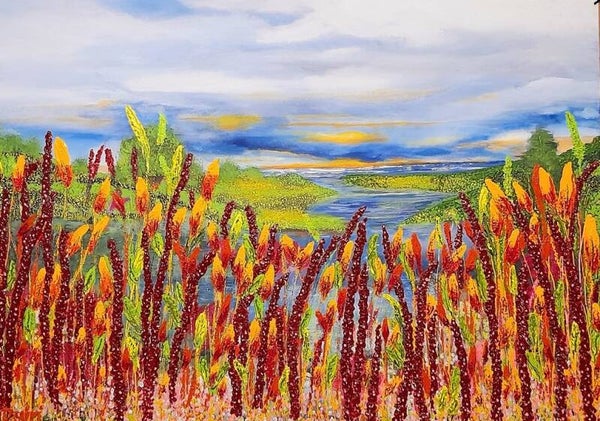 ild flowers at the lake