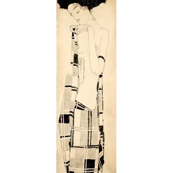 Egon Schiele staande vrouw