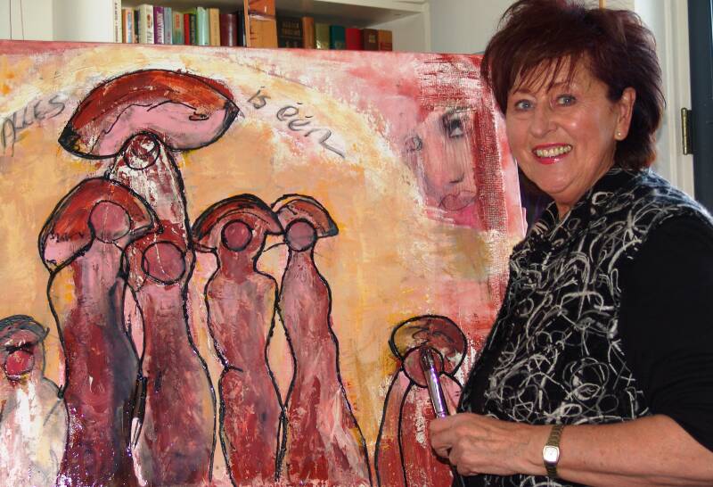 catwalk een schilderij m.b.t. modeshows. 