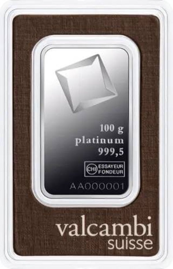 Valcambi 100g platina