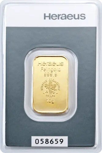 Heraeus 10g Goudbaar