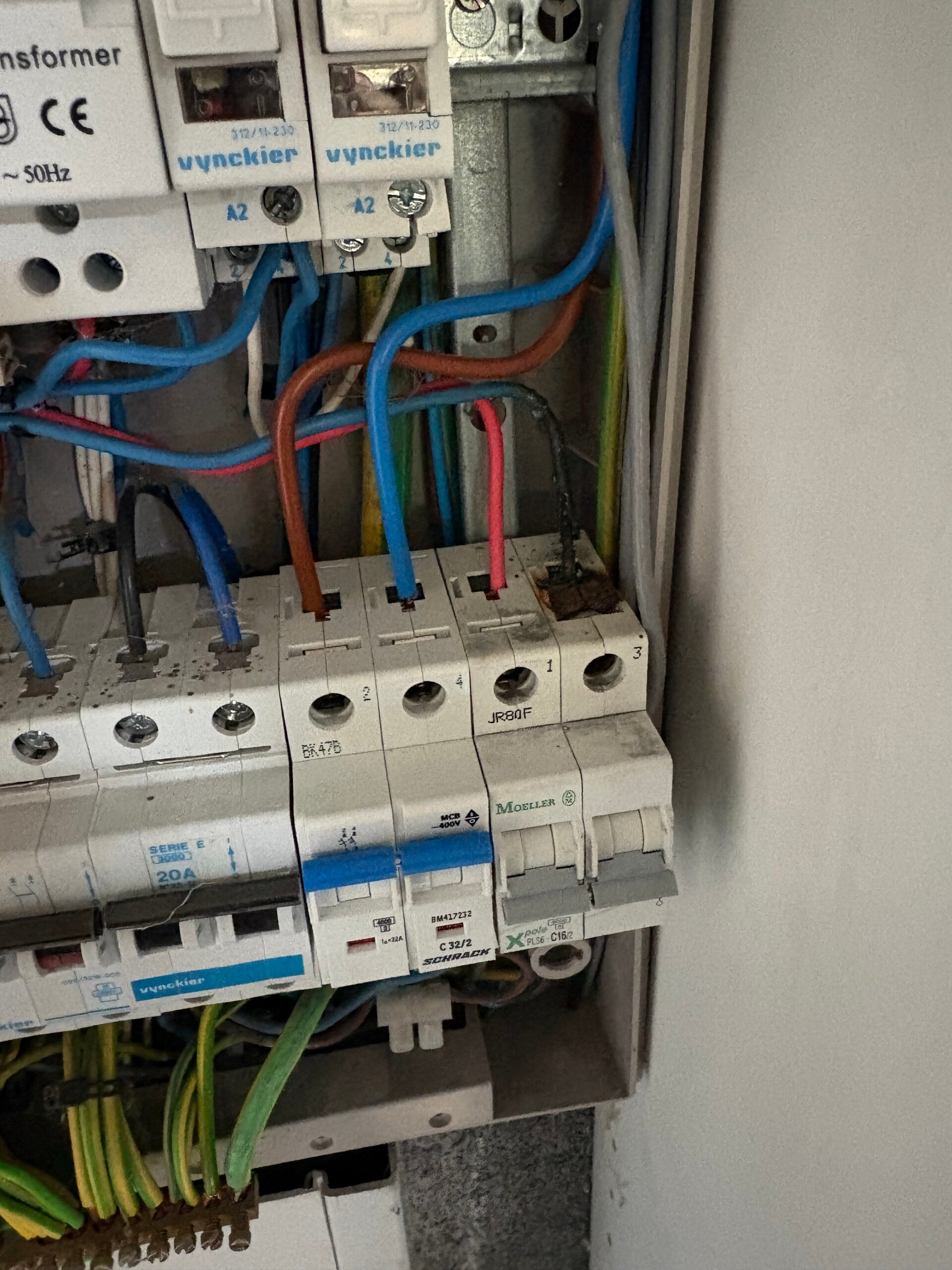 Brandgevaar elektriciteitskast