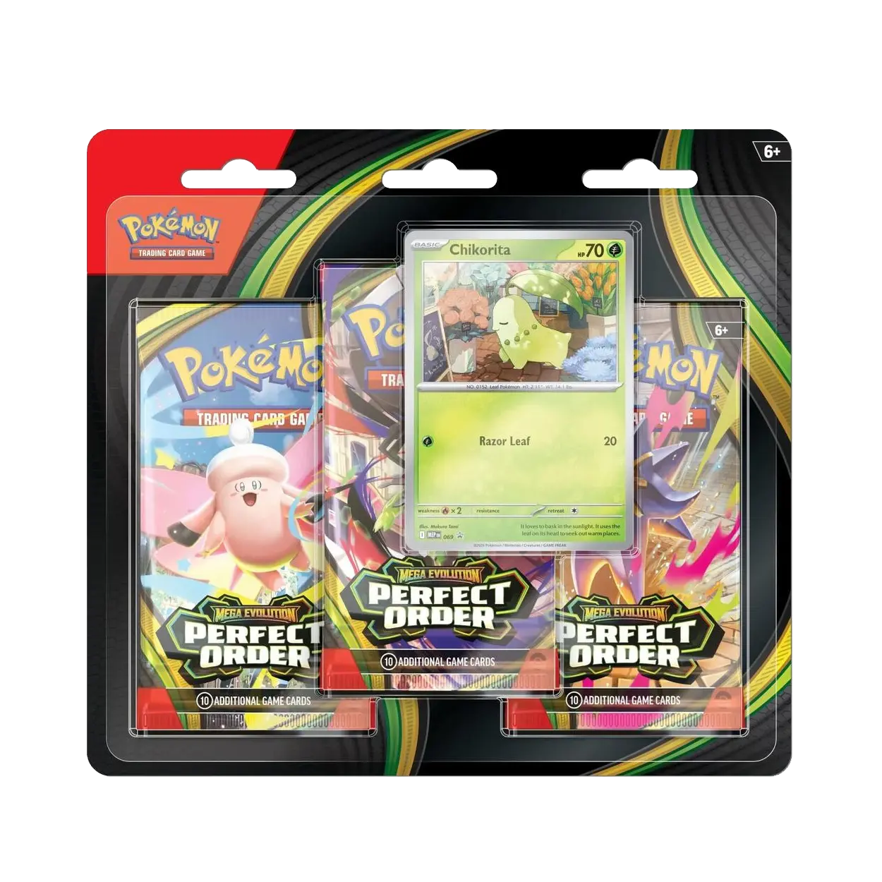 Pokémon Perfect Order 3-Pack Blister Chikorita
