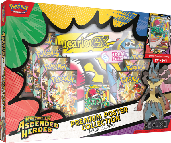 Pokémon Ascended Heroes Premium Poster Collection Mega Lucario EX