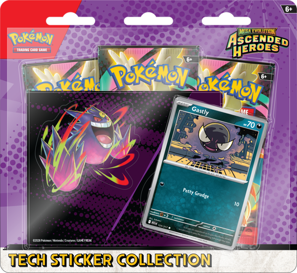 Pokémon Ascended Heroes Tech Sticker Collection Gastly
