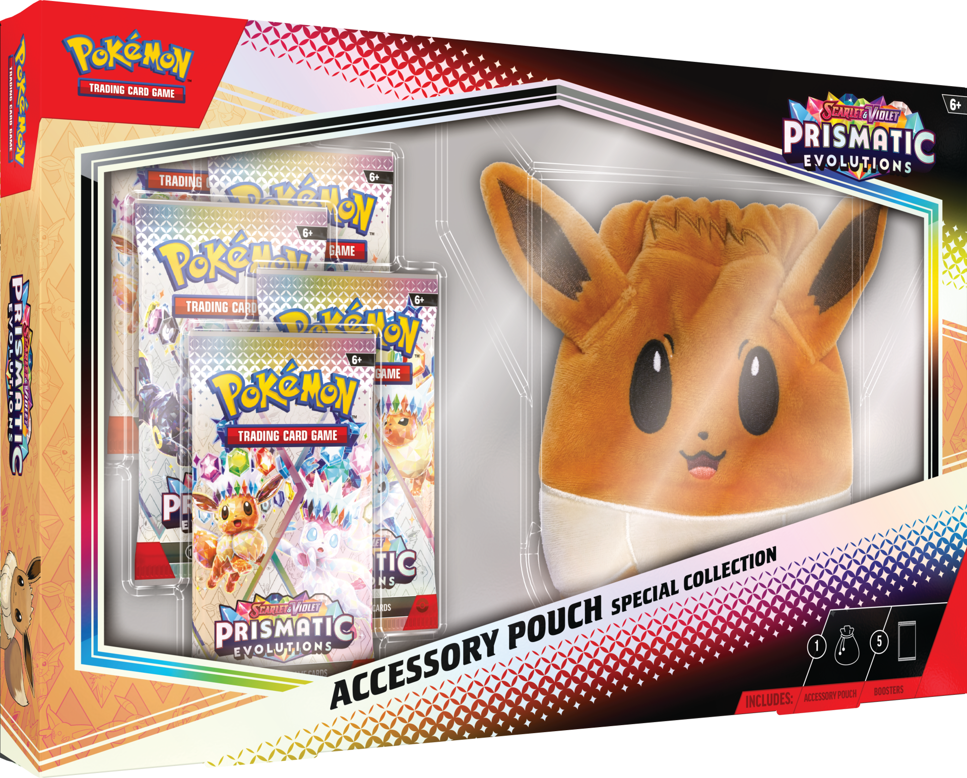 Pokémon Prismatic Evolutions Accessory Pouch Special Collection Box