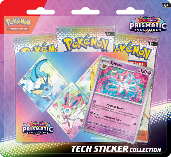 Pokémon Prismatic Evolutions Tech Sticker Collection