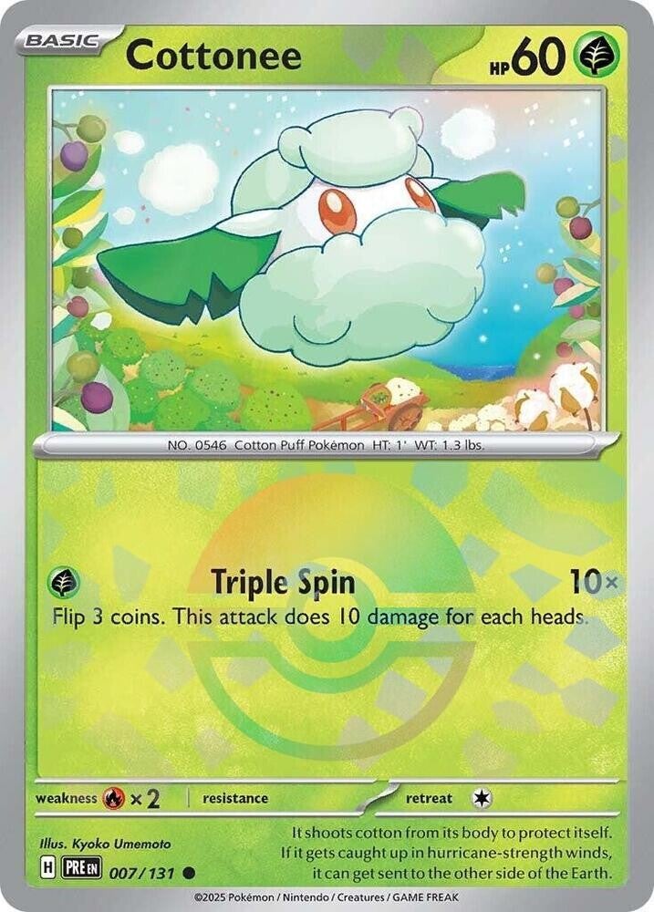 PRE 007/131 Cottonee Pokeball