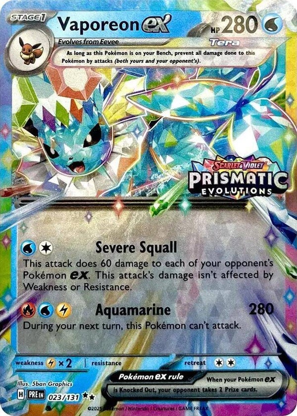 PRE 023/131 Vaporeon EX Setstamp