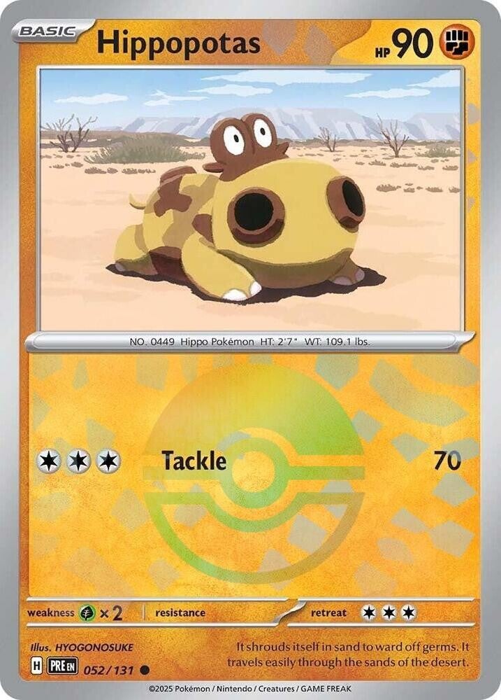 PRE 052/131 Hippopotas Pokeball