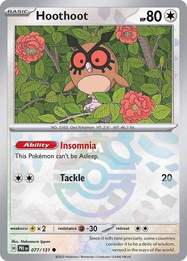 PRE 077/131 Hoothoot Masterball