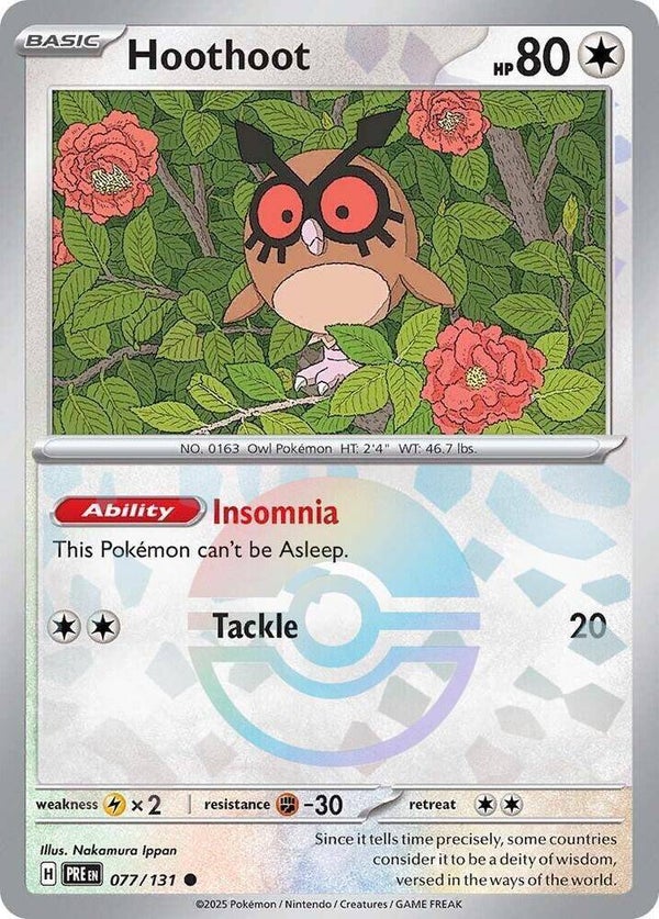 PRE 077/131 Hoothoot Pokeball