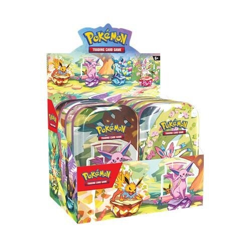 Pokémon Prismatic Evolutions Mini Tin Display