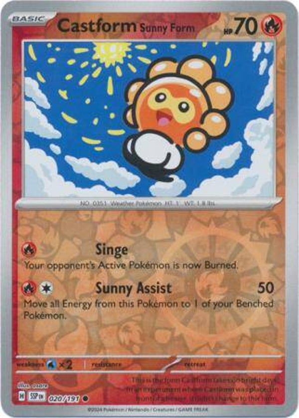 SSP 020/191 Castform Sunny Form Reverse