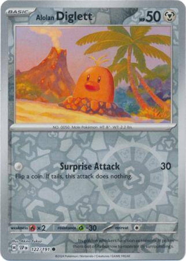SSP 122/191 Alolan Diglett Reverse