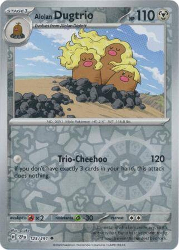 SSP 123/191 Alolan Dugtrio Reverse