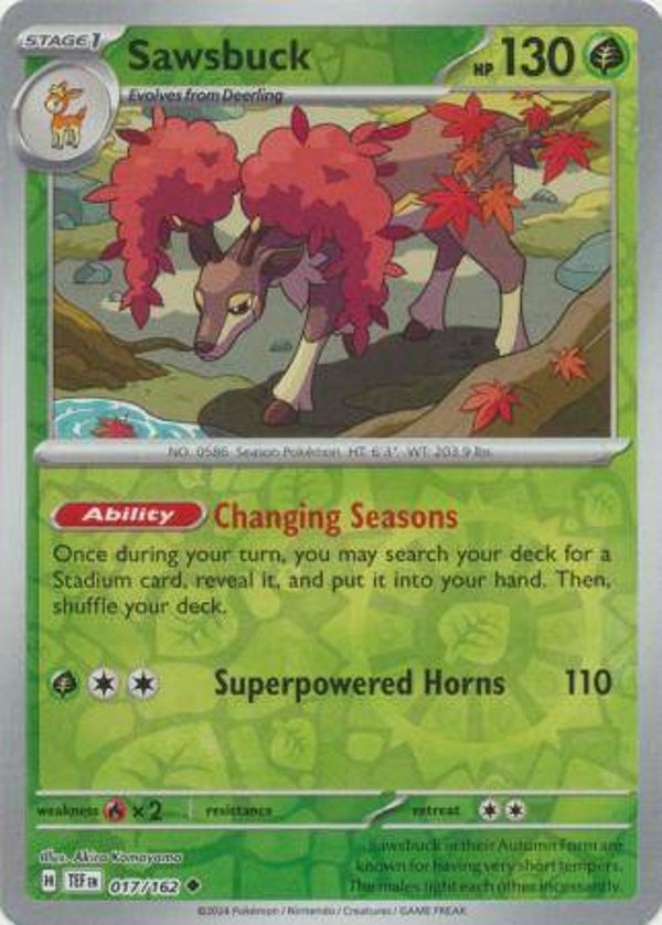 TEF 017/162 Sawsbuck Reverse