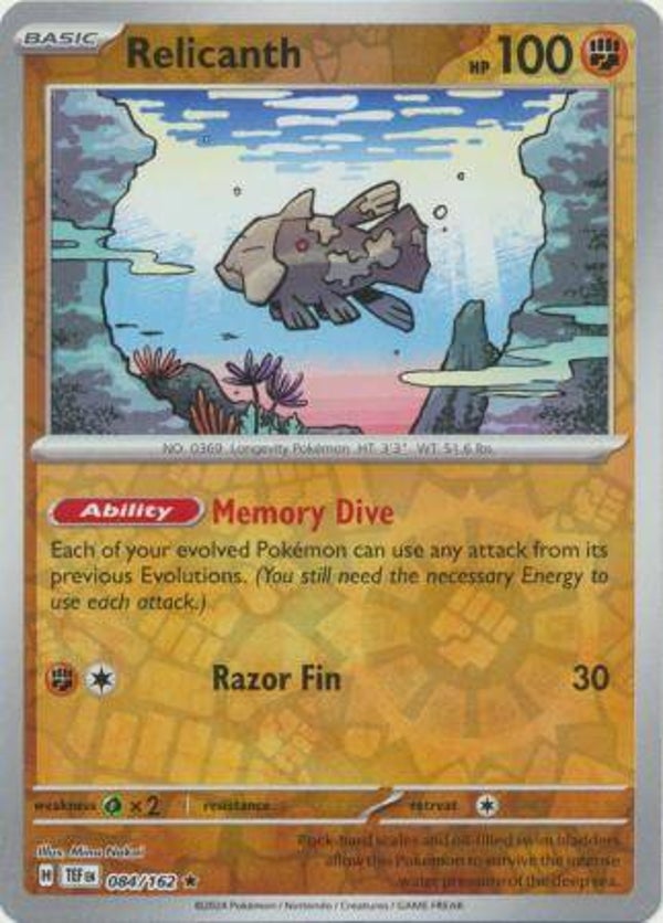 TEF 084/162 Relicanth Reverse